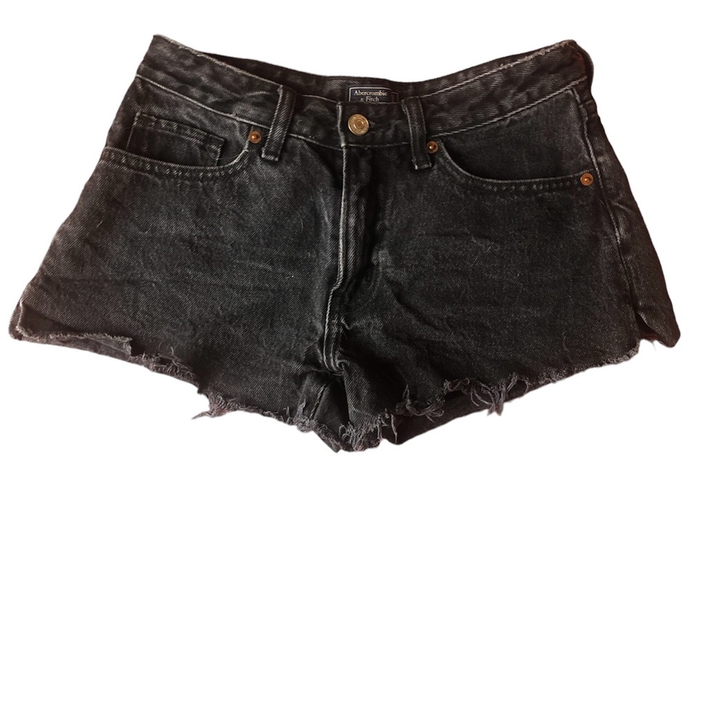 Abercrombie and Fitch Size 25/0 Black Denim Shorts